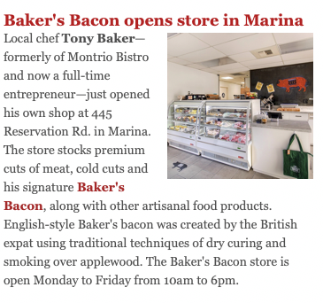 Article about Baker's Bacon Store Opening