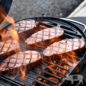 Image of Baker's Bacon on the grill